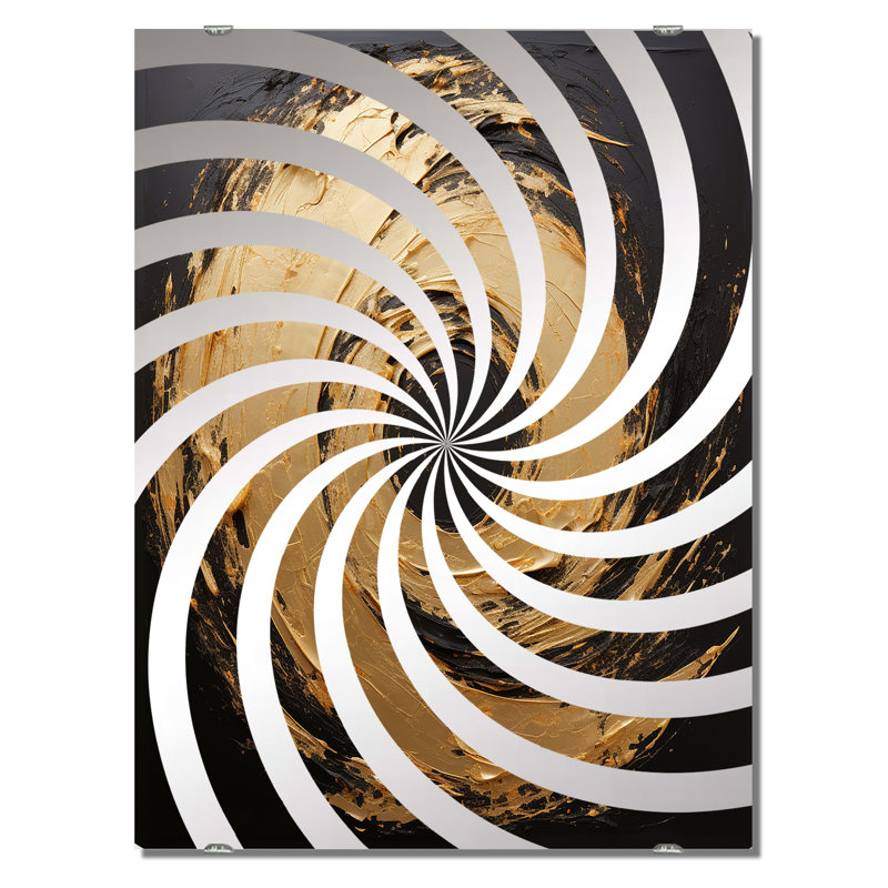 Miroir mural Rondeau - Abstract Collages MIR137992, 40 po x 30 po