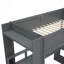 Lit mezzanine en bois avec bureau, tablettes multiples, DEL et station de charge-1473637156