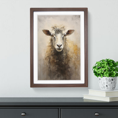 Sheep Gestural No.2 - Framed Print