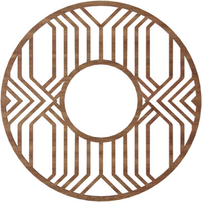 18"OD x 6 5/8"ID x 1/4"T Empire Wood Fretwork Pierced Ceiling Medallion, Cherry