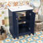 Meuble-lavabo autoportant moderne avec lavabo en céramique, charnières à fermeture douce et tablette réglable-2000584233
