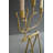 Kalaou Set of 2 Antique Gold Forged Iron Christmas Deer Candelabras