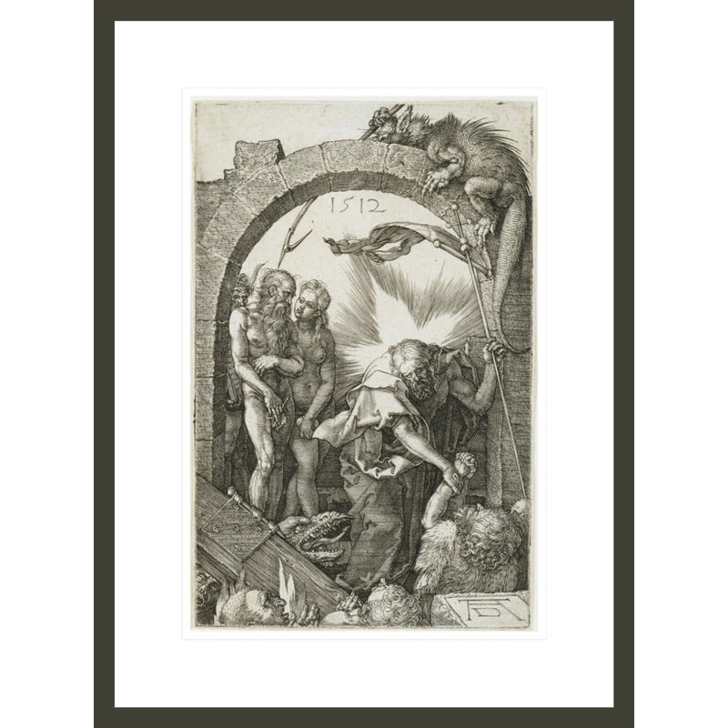 «Christ in Limbo» par Albrecht Dürer, impression giclée encadrée, H 21,75 po x l 16,16 po