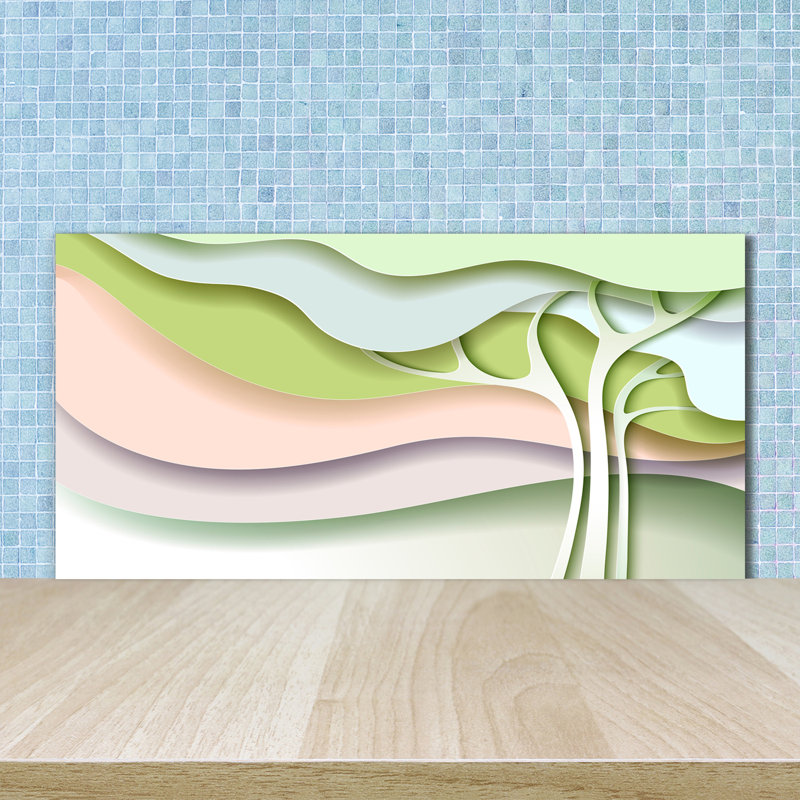 50cm W x 100cm L Glass Peel and Stick Panel