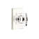 Emtek Privacy Knobset w/ Modern Rectangular Rosette and Windsor Glass Knob