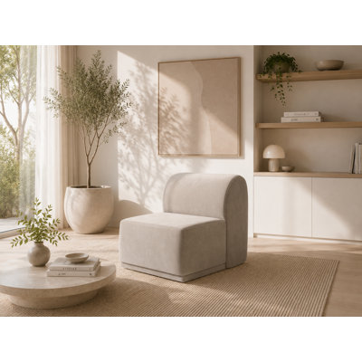 1 Seater Velvet Sofa