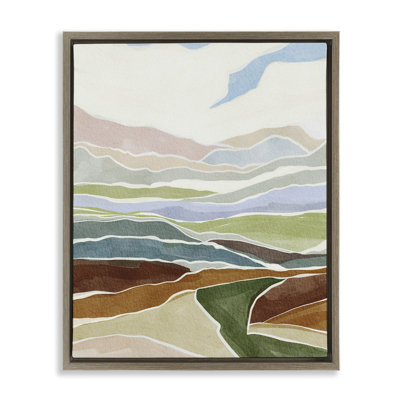 «Southwestern Canyon Rugged Stripes», art mural encadré par Nikita Jariwala