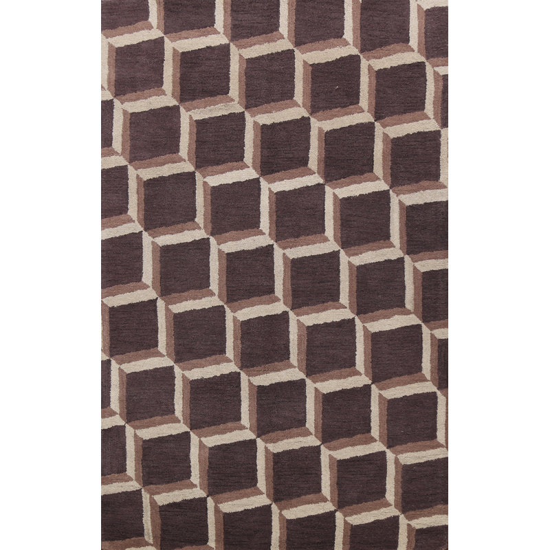 Tapis oriental moderne touffeté à la main 5 x 8
