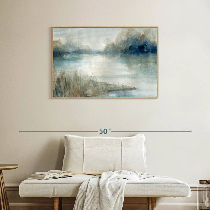 Still Still Waters, Cadre flottant en bois naturel, 37 po x 25 po