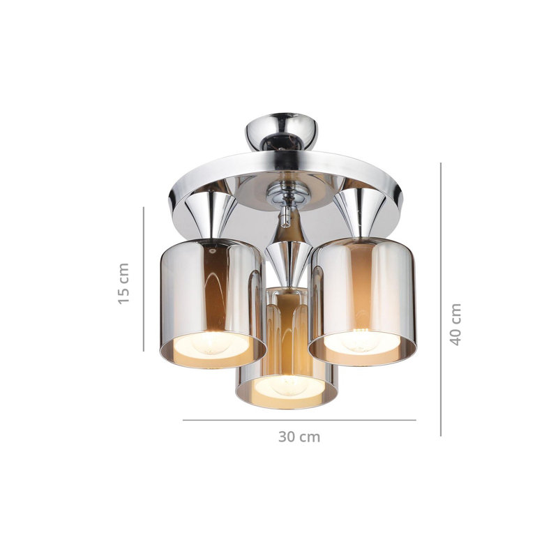 Glass Semi Flush Mount