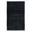 Tapis turc contemporain fabriqué à la main 5,2 x 8,2 pi surteint en noir