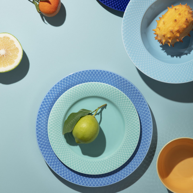 Rhombe Color Dinner Plate, Dia: 10.6", Blue