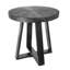 24.5" Tall Black Coffee Table, Round Top With Overlapping Cross-Legged Construction, Wood And Iron, Stores Magazines Decor 23.5X24.5" Modern Look, & Accommodates Various Objects