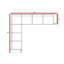 Ensemble pour 6 personnes avec 15 coussins, canapé modulaire 9 pièces, conception modulaire, structure résistante aux intempéries, coussins lavables à la machine, antirouille, housse antirouille