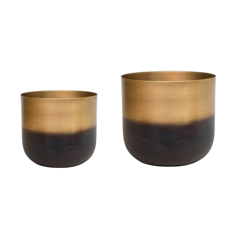 Metal Pot Planter, Gold