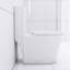 Toilette allongée blanche avec chasse silencieuse et jupe brillante de style avancé avec entretien facile
