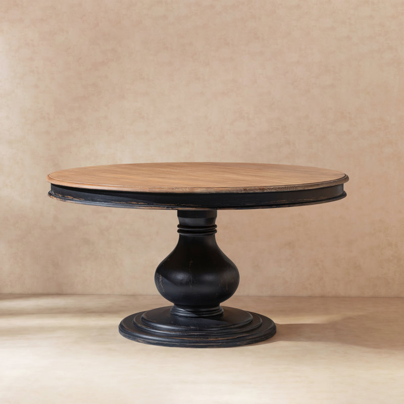 Table de salle à manger ronde en pin récupéré 60 po Winslow