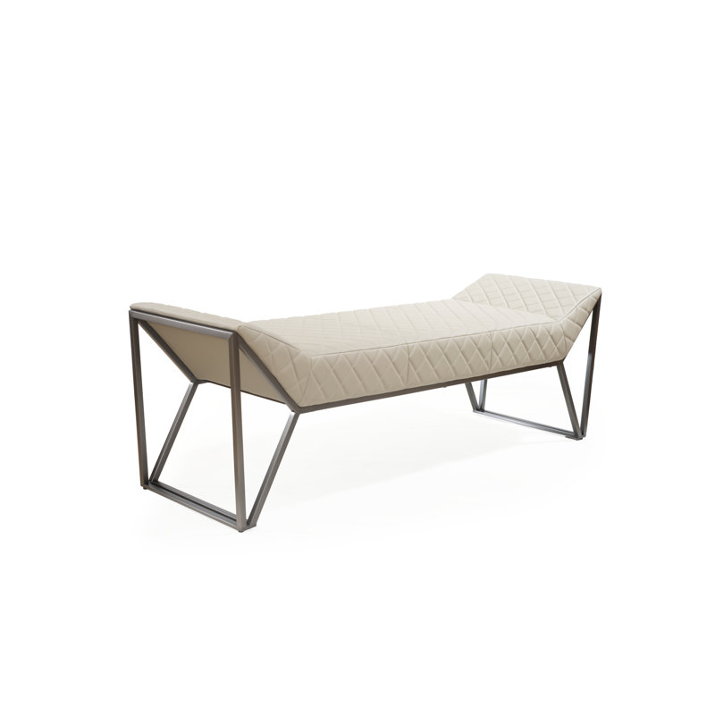 Banc rembourré en similicuir Makaria