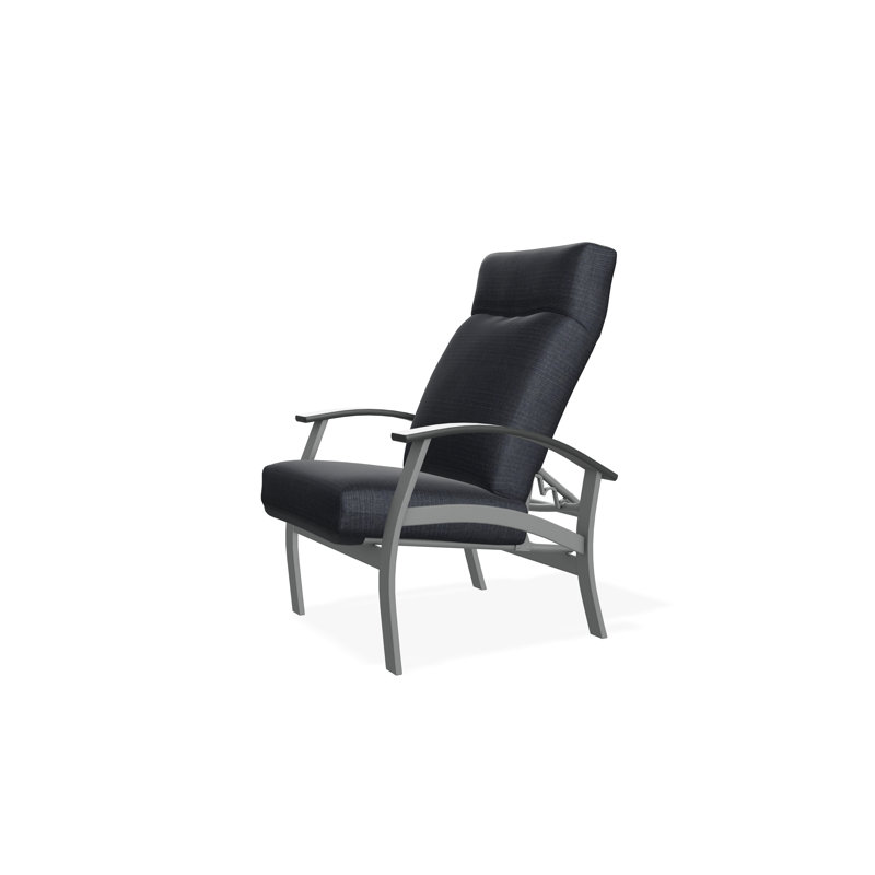 Chaise à dossier profond réglable en hauteur Belle Isle, Graphite, Denim prouvé