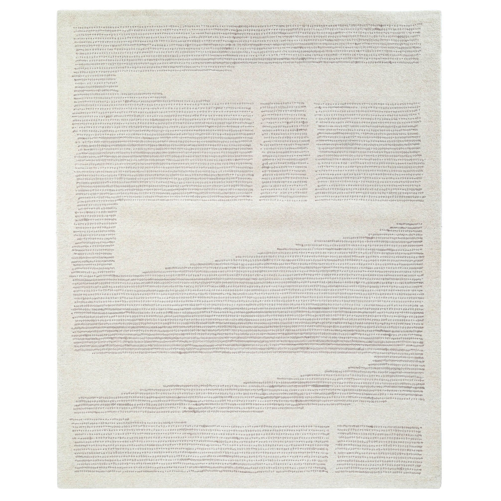 Craton Hand Tufted Wool Ivory Rug, Rectangle 7'9" x 9'9"