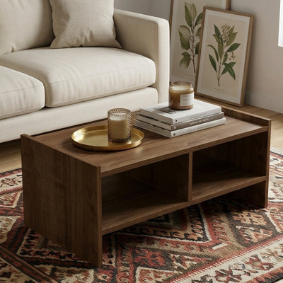 Aurelius 35'' Coffee Table with Open Shelving