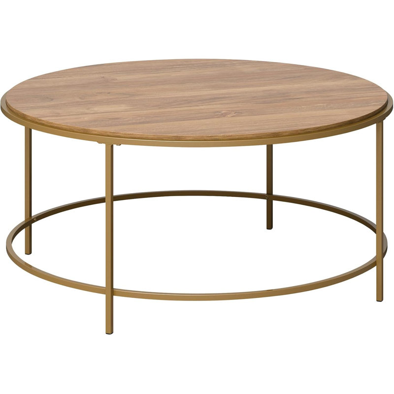 Sindoori Mango Round 40" Wood & Metal Coffee Table