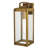 Haviland 16.75 in. H 1-Light Vintage Brass Dusk to Dawn Sensor Gold Outdoor Wall Sconce, Durable Metal, Clear Glass Shade, LED Compatible for Exterior Porch Patio Front Door or Garage-1242857405-1261296038