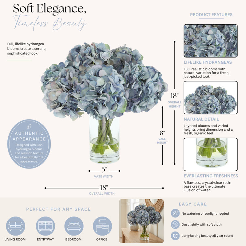 Hydrangea Bouquet In Vase