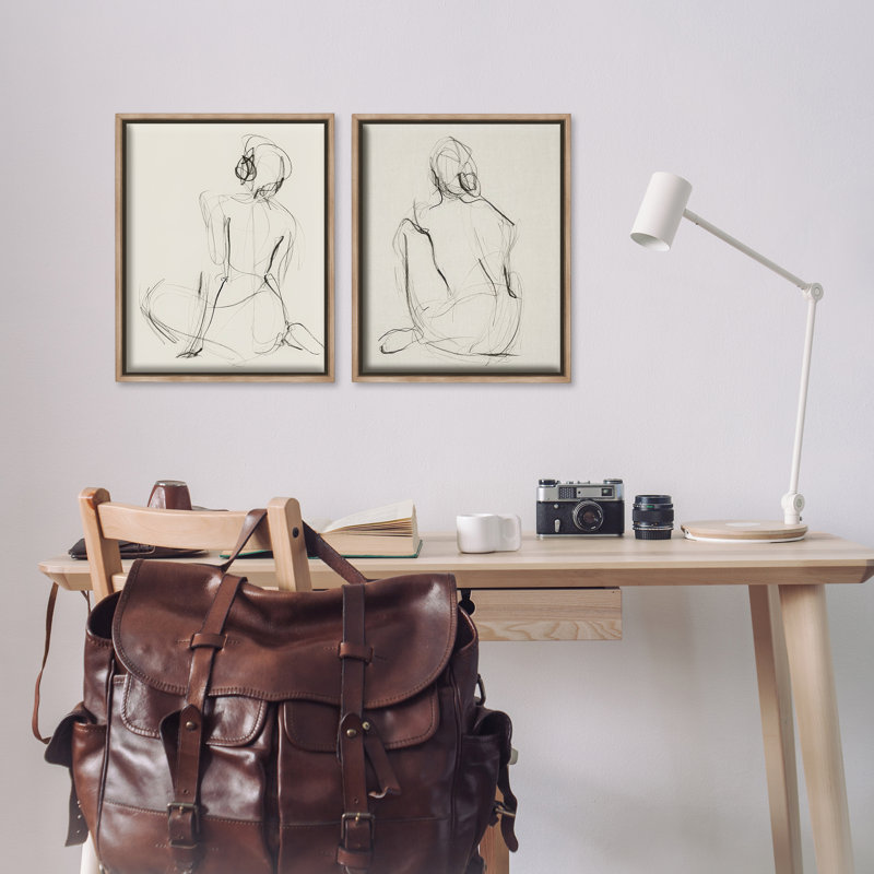 Ensemble de 2 reproductions de toiles flottantes encadrées par Victoria Barnes, H 21 po x l 17 po