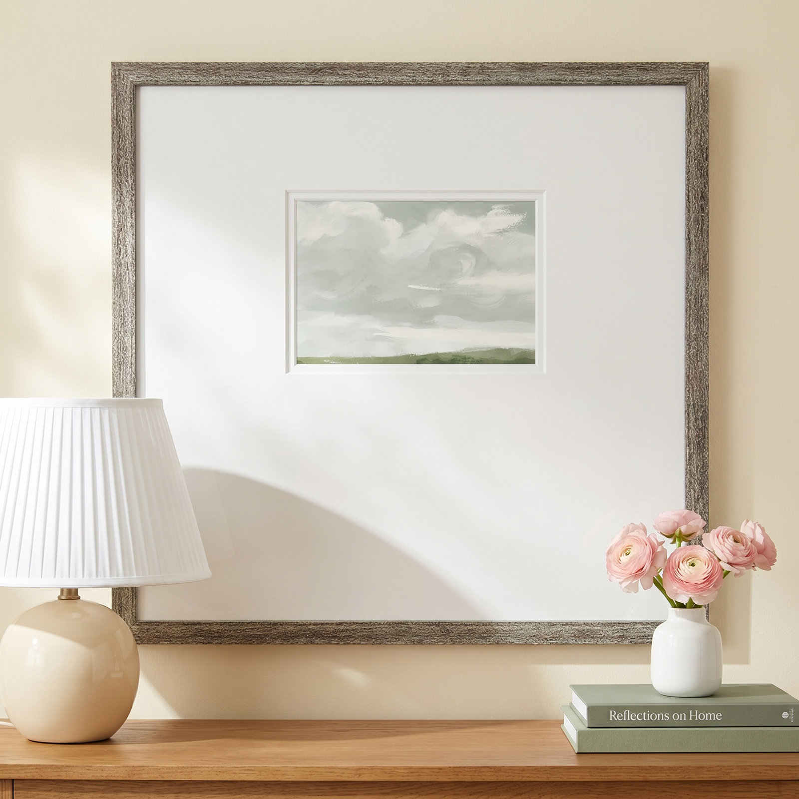 Gray Stone Sky III, 17" H x 17" W x 1.25" D, Gray Stone