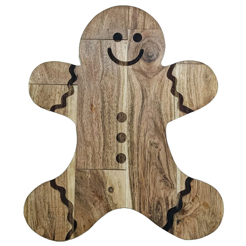 Wooden Ginger Bread Server With Spreader