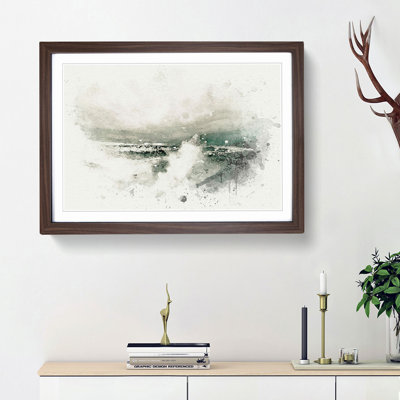 Crashing Waves in Abstract - Picture Frame Graphic Art Print
