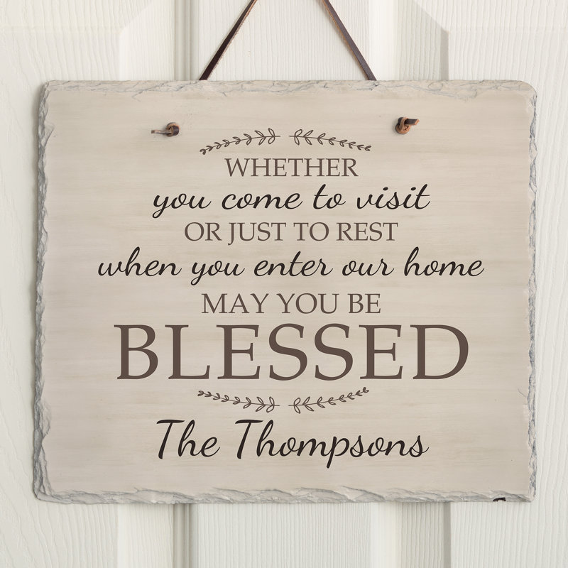 Plaque d'ardoise personnalisée «May you be blessed», Oui