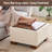 23.2" W Upholstered Square Storage Ottoman with Wooden Tray-2145035032-2136466420