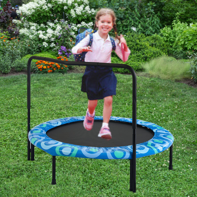 Trampoline pour enfants Happy Expression, intérieur et extérieur, pour enfants de 3 à 7 ans