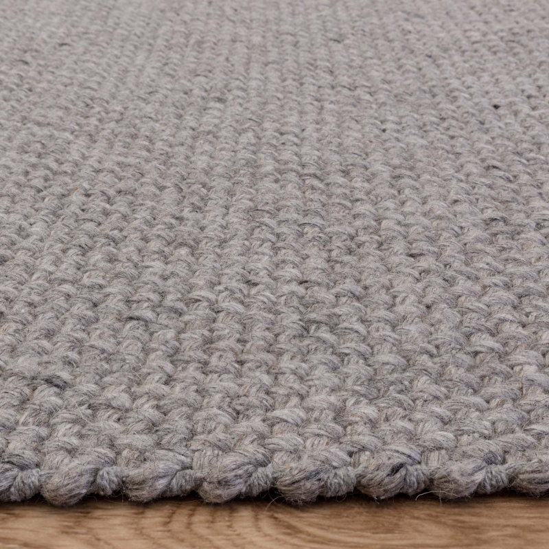 Bergstein Hand Woven Grey Area Rug, Rectangle 160 x 230 cm