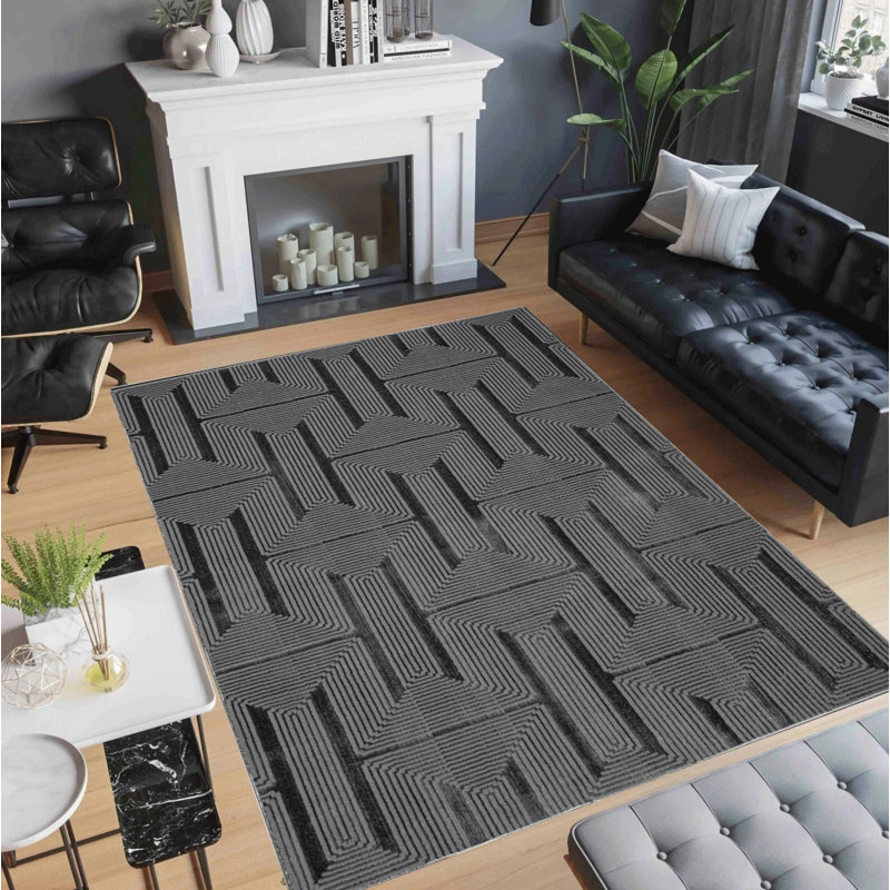 Large Shaggy Rugs Non Slip Living Room Hallway Fluffy Bedroom Carpet Mats, Rectangle 120 x 170 cm