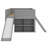 Functional Low Loft Bed With Slide And Built-In Shelves-1747412790