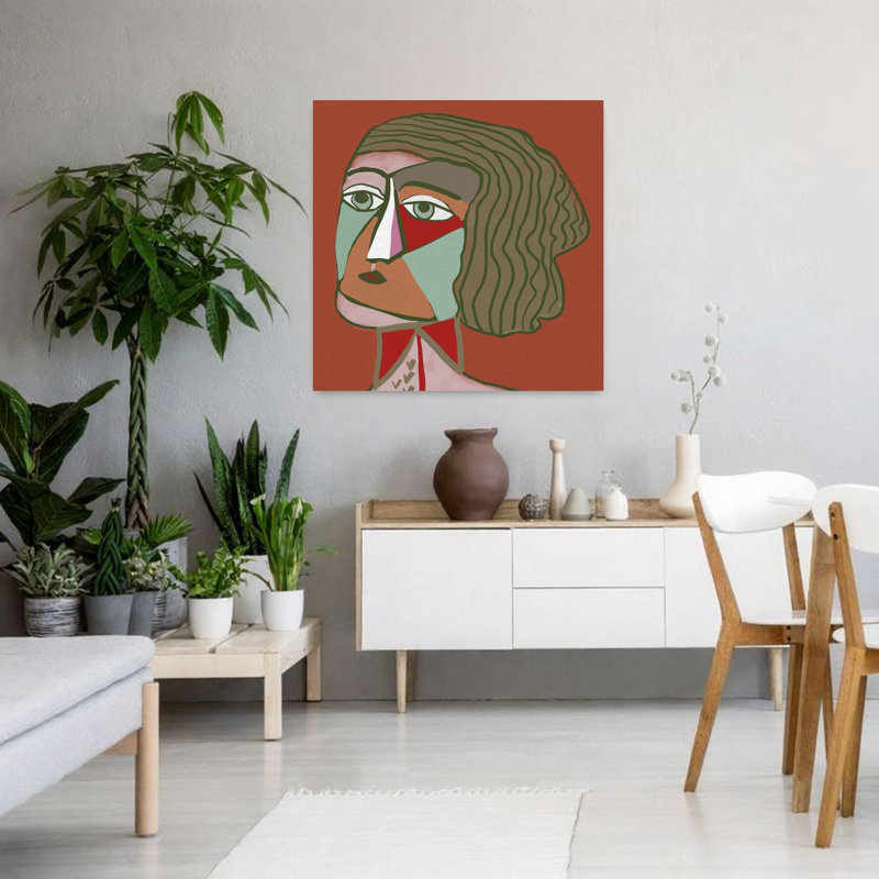 Art contemporain contemporain rétro, H 36 po x l 36 po