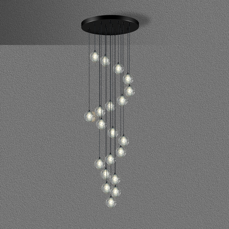 20-Light Crystal Globe Chandelier