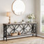 Console industrielle extra longue de 70,9 po, table de canapé étroite derrière le canapé avec tablettes de rangement ouvertes, table d'entrée rustique pour le couloir, le vestibule ou le salon, structure en métal-31088151