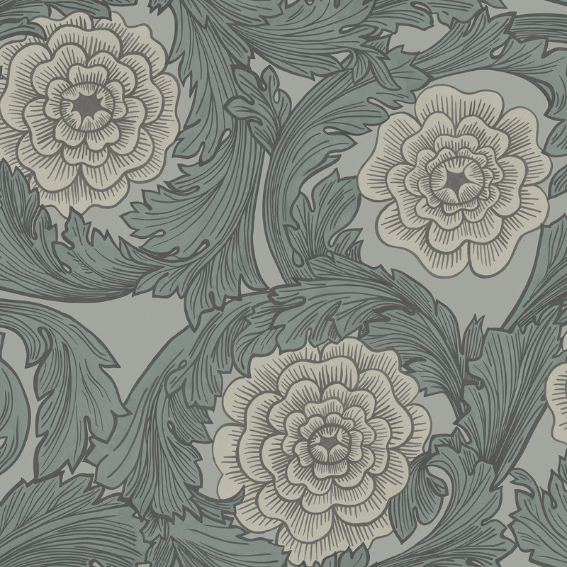 Asbury 10.05m x 53cm Matte Wallpaper Roll, Dark Grey