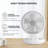 USB Rechargeable Desktop Fan, Foldable Wall Mounted Cooling Fan with LED Light, 4 Speed Cooler Fan