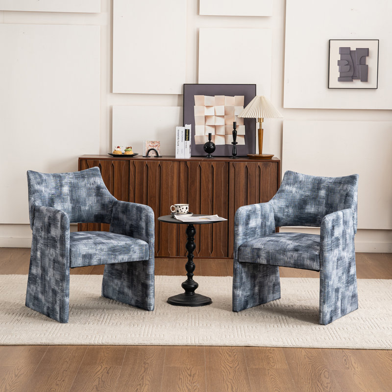 Chaise d'appoint rembourrée avec dossier haut Mid Century, Gris
