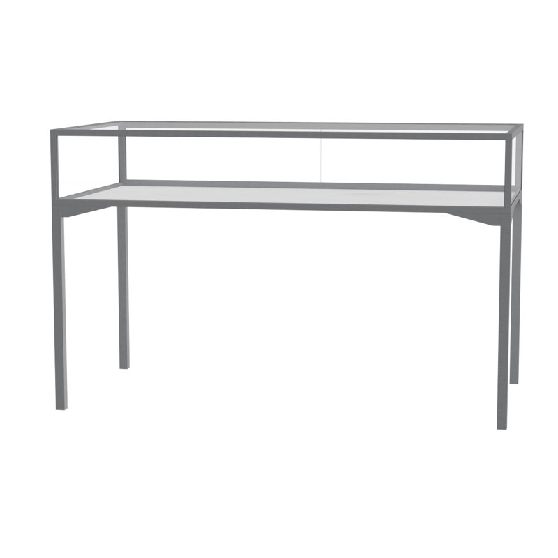 Keepsake Series 10'' H Metal Jewelry Display Case, Sliding Door, Dark Bronze, 10" H x 48" W x 24" D
