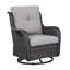 Fauteuil coulissant pivotant en osier avec repose-pieds et coussins 31 po Deb-2010078429
