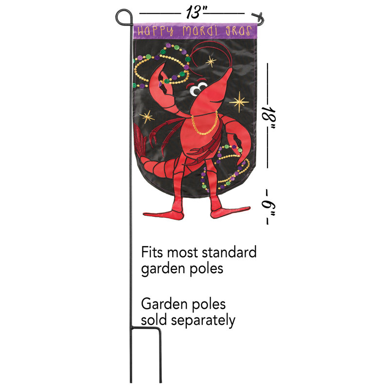 Drapeau de jardin Dajaha en polyester 24 po x 13 po