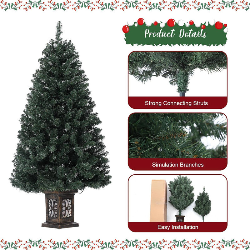 54' H Lighted Artificial Christmas Tree