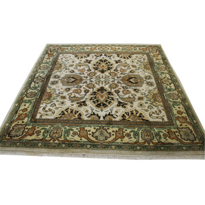 Reigo One-of-a-Kind 8.0x8.0 Square Area Rug Green