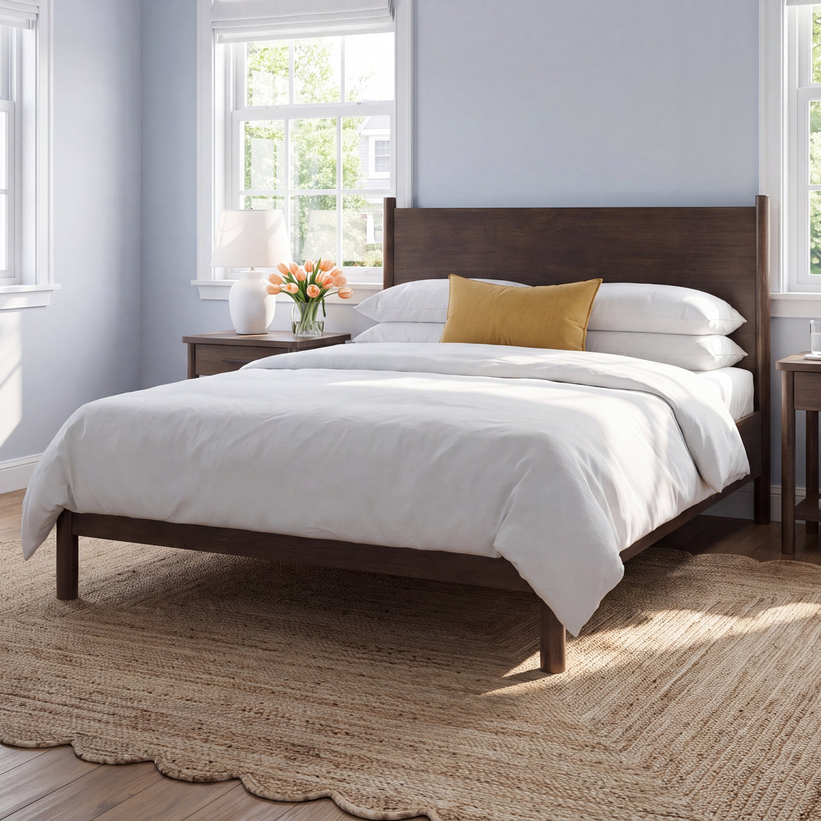 Hall 4-Piece Bedroom Set, Dark Brown, Queen